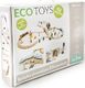 Ecotoys Drewniana kolejka tory pociąg na baterie 69 elementów Ecotoys universal 7