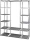 Saska Garden Szafa tekstylna, garderoba ciemno szara 175x133x43CM profil 13MM universal 4