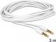 Kabel Delock Jack 3.5mm - Jack 3.5mm 3m biały (83442) 1