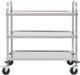 vidaXL Wózek kelnerski 3-półkowy 107x55x90 cm stal nierdzewna 50914) 2