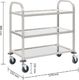vidaXL Wózek kelnerski 3-półkowy 107x55x90 cm stal nierdzewna 50914) 6