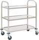 vidaXL Wózek kelnerski 3-półkowy 87x45x83.5 cm stal nierdzewna (50915) 1