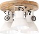 Lampa sufitowa vidaXL Industrialna lampa sufitowa, 25 W, biała, 42x27 cm, E27 2