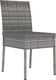 vidaXL Krzesła ogrodowe, 4 szt., polirattan, szare 2