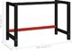 vidaXL Metalowa rama pod blat roboczy, 120x57x79 cm, czarno-czerwona 6