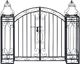 vidaXL Ozdobna brama ogrodowa z kutego żelaza, 122 x 20,5 x 100 cm 1