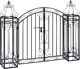 vidaXL Ozdobna brama ogrodowa z kutego żelaza, 122 x 20,5 x 100 cm 2