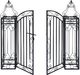 vidaXL Ozdobna brama ogrodowa z kutego żelaza, 122 x 20,5 x 100 cm 3