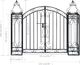 vidaXL Ozdobna brama ogrodowa z kutego żelaza, 122 x 20,5 x 100 cm 6