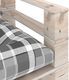 vidaXL VidaXL Sofa ogrodowa z palet, z poduszkami w szarą kratę, sosna 4
