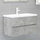 vidaXL Szafka pod umywalkę szarość betonu 80x38.5x45cm płyta 1