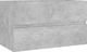 vidaXL Szafka pod umywalkę szarość betonu 80x38.5x45cm płyta 1