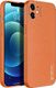 Dux Ducis Dux Ducis Yolo eleganckie etui pokrowiec ze skóry ekologicznej iPhone 12 pomarańczowy 1