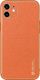 Dux Ducis Dux Ducis Yolo eleganckie etui pokrowiec ze skóry ekologicznej iPhone 12 pomarańczowy 2