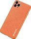Dux Ducis Dux Ducis Yolo eleganckie etui pokrowiec ze skóry ekologicznej iPhone 12 Pro Max pomarańczowy 2