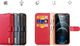 Dux Ducis Dux Ducis Hivo skórzane etui z klapką pokrowiec ze skóry naturalnej portfel na karty i dokumenty iPhone 12 Pro / iPhone 12 czerwony 9