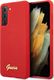 Guess Guess GUHCS21MLSLMGRE S21+ G996 czerwony/red hardcase Silicone Script Metal Logo 1