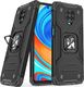 Wozinsky Wozinsky Ring Armor pancerne hybrydowe etui pokrowiec + magnetyczny uchwyt Xiaomi Redmi Note 9 Pro / Redmi Note 9S czarny 1