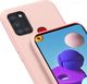 Hurtel Silicone Case elastyczne silikonowe etui pokrowiec Samsung Galaxy A21S różowy 11