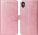 Hurtel Magnet Case elegancki futerał etui pokrowiec z klapką i funkcją podstawki iPhone XS / iPhone X różowy 1