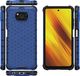 Hurtel Honeycomb etui pancerny pokrowiec z żelową ramką Xiaomi Poco X3 NFC niebieski 11