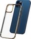 Baseus Baseus Shining Case Elastyczne żelowe etui z metaliczną błyszczącą ramką iPhone 12 mini Złoty (ARAPIPH54N-MD0V) 1