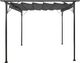vidaXL Pergola ogrodowa ze zwijanym dachem, 3x3 m, antracyt, 180 g/m 2