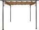 vidaXL Pergola ogrodowa ze zwijanym dachem, taupe, 3x3 m, 180 g/m 2
