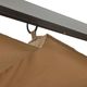 vidaXL Pergola ogrodowa ze zwijanym dachem, taupe, 3x3 m, 180 g/m 4