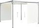 vidaXL Pergola z regulowanym dachem, śmietankowa, 3x3 m, stalowa 2