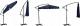 Plonos Parasol ogrodowy składany 6 segmentów Granatowy 350 cm 3