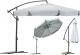 Plonos Parasol ogrodowy składany 8 segmentów Szary 350 cm 2