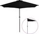 vidaXL Półparasol balkonowy, aluminiowy słupek, czarny, 270x135x245 cm 1