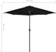 vidaXL Półparasol balkonowy, aluminiowy słupek, czarny, 270x135x245 cm 7