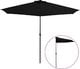 vidaXL Półparasol balkonowy, aluminiowy słupek, czarny, 300x150x253 cm 1