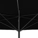 vidaXL Półparasol balkonowy, aluminiowy słupek, czarny, 300x150x253 cm 5
