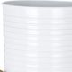 Home Styling Collection Kwietnik osłonka DONICZKA metalowa biała na drewnianym stojaku 50 cm na rośliny kwiaty 3