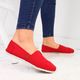 News Tenisówki damskie slip on tomsy czerwone NEWS 39 1
