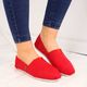 News Tenisówki damskie slip on tomsy czerwone NEWS 39 2