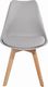 Mufart Zestaw 4 szarych krzeseł do jadalni/salony bądź gabinetu ATTE 3