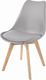 Mufart Zestaw 4 szarych krzeseł do jadalni/salony bądź gabinetu ATTE 10