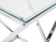 Beliani Stolik pomocniczy szklany srebrny BEVERLY 3