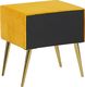 Beliani Szafka nocna welurowa żółta FLAYAT 3