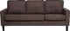 Beliani Sofa 3-osobowa z otomaną brązowa AVESTA 5