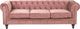 Beliani Sofa 3-osobowa welurowa różowa CHESTERFIELD 1