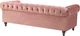Beliani Sofa 3-osobowa welurowa różowa CHESTERFIELD 3