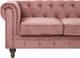 Beliani Sofa 3-osobowa welurowa różowa CHESTERFIELD 4