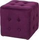 Beliani Puf welurowy 30 x 30 x 32 cm fioletowy WISCONSIN 1