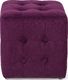 Beliani Puf welurowy 30 x 30 x 32 cm fioletowy WISCONSIN 2