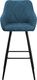 Beliani Zestaw 2 krzeseł barowych niebieski DARIEN 3